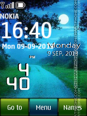 Misty Road Digital Clock tema screenshot