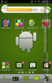 Android Green 01 es el tema de pantalla