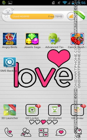 Capture d'écran Doodled With Love thème