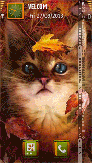 Capture d'écran Cat and autumn thème