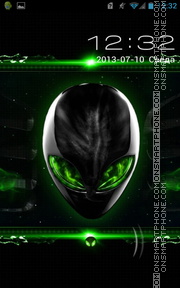 Скриншот темы Green Alienware