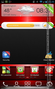 Red Gloss 01 tema screenshot