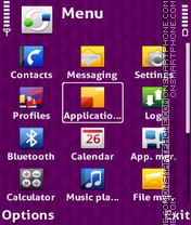 Capture d'écran Silky purple thème