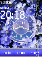 Blue Flowers tema screenshot