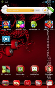 Japanese Dragon tema screenshot