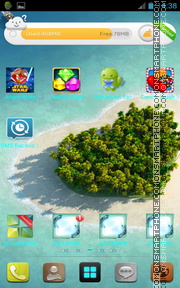 Island In Ocean es el tema de pantalla