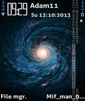 The galaxy es el tema de pantalla