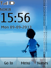 Blue Water and Boy tema screenshot