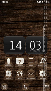 Brown Wood tema screenshot