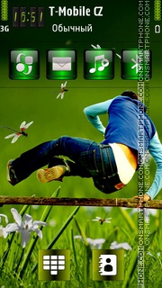 Jumping Man tema screenshot