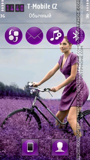 Скриншот темы Purple Field HD