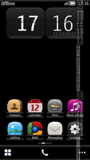 Notte Black Luxury tema screenshot