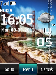 Bridge In USA Live Clock theme screenshot