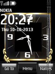 Nokia Gold Dual Clock Theme-Screenshot