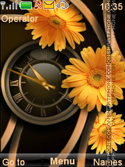 Yellow flowers tema screenshot