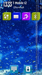 Скриншот темы Blue Rain II HD