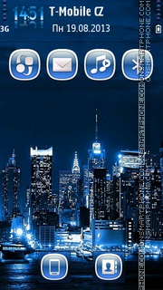 Neon CityScape tema screenshot