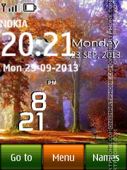 Autumn In Europe Live Clock es el tema de pantalla