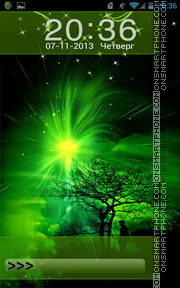 Green Night HD tema screenshot