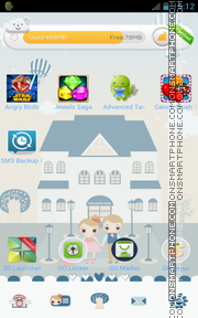Blue House and Kids tema screenshot