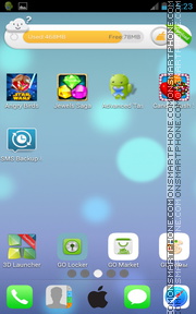 iOS 7 iPhone for Android tema screenshot