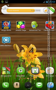 Nature - Yellow Asiatic Lilies theme screenshot