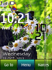 Butterfly Digital Clock tema screenshot