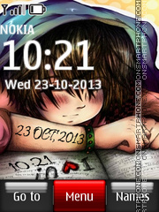 Love Digital Clock 05 tema screenshot