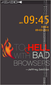 Bad Browser es el tema de pantalla