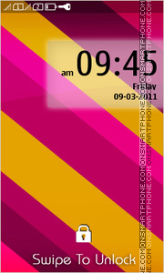 Pink Yellow Stripes tema screenshot