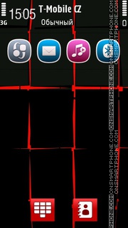 Shiny Black Red tema screenshot