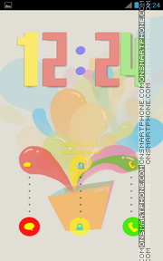 Drawn Flower 01 tema screenshot