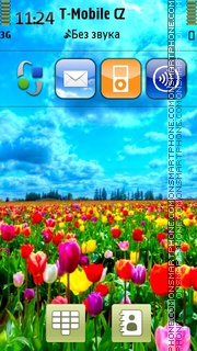 Скриншот темы Tulips Field In Holland