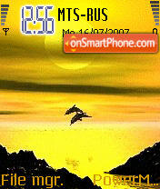 Animated Sunset 02 tema screenshot