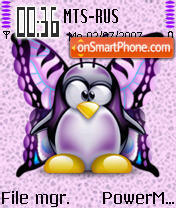 Tux Butterfly tema screenshot