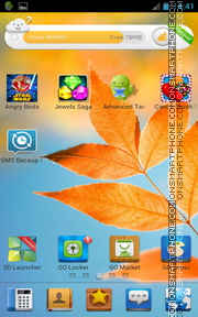 Orange Leaf 01 tema screenshot