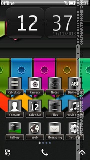 3D Ribbons Belle tema screenshot