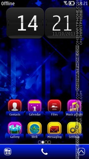 Abstract BeBlue tema screenshot