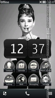 Audrey Hepburn 02 es el tema de pantalla