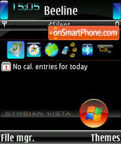 Capture d'écran Symbian Vista all thème
