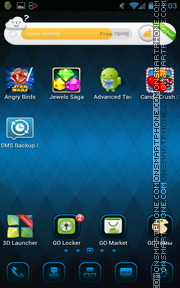 Blue Lattice tema screenshot