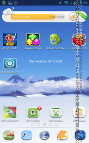 Скриншот темы Sky and Mountains