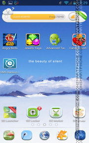 Sky and Mountains tema screenshot