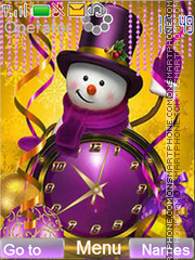 Snowman with hat tema screenshot