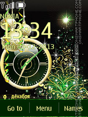 New Years Clock theme screenshot