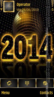 Golden Happy New Year 2014 es el tema de pantalla