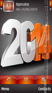 3D Happy New Year 2014 tema screenshot