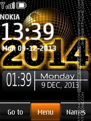 2014 New Year Clock 01 es el tema de pantalla