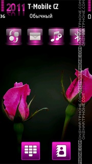 Pink Roses HD theme screenshot