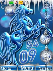 Capture d'écran Year of Blue Horse thème